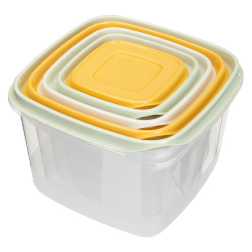 Набор контейнеров д/прод. пластм. "CLEVER" 5шт: 0,12л+0,25л+0,45л+0,75л+1,2л арт.433160618 *1/12