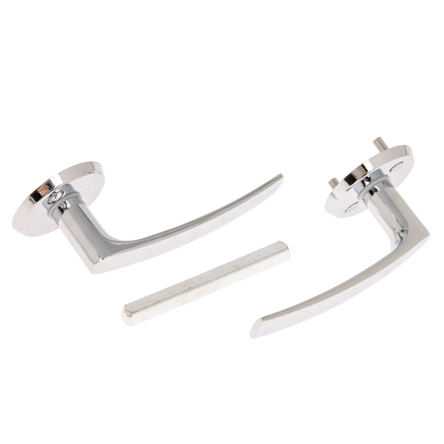 Ручка д/финских дверей ХРОМ H-0661-CR (в комплекте 2шт) Аvers *1/24