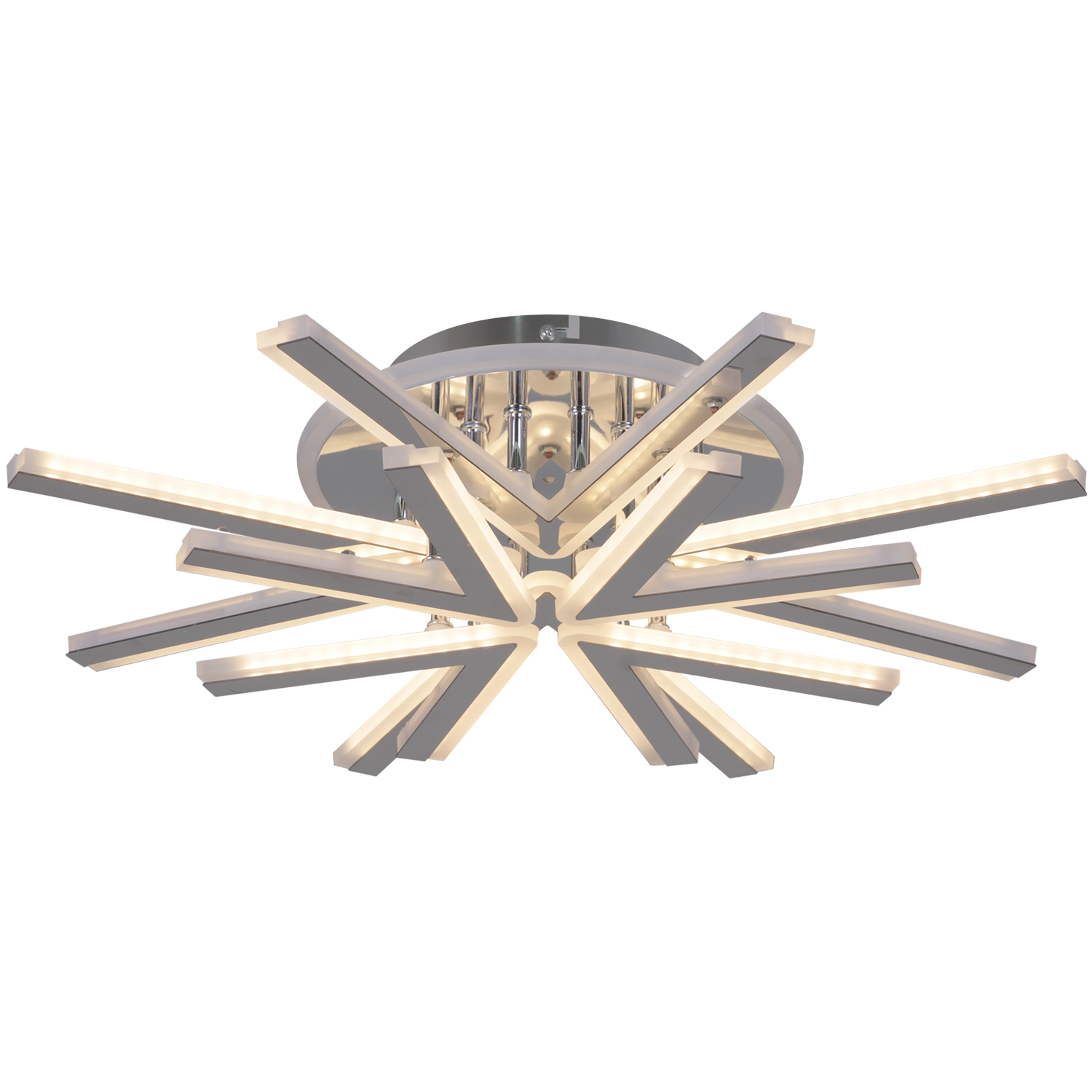 Светильник потолочный светодиодный 09824-3.3-4+4C CR (RGB)  LED 3000-6000К ПДУ+диммер S=20м2*1