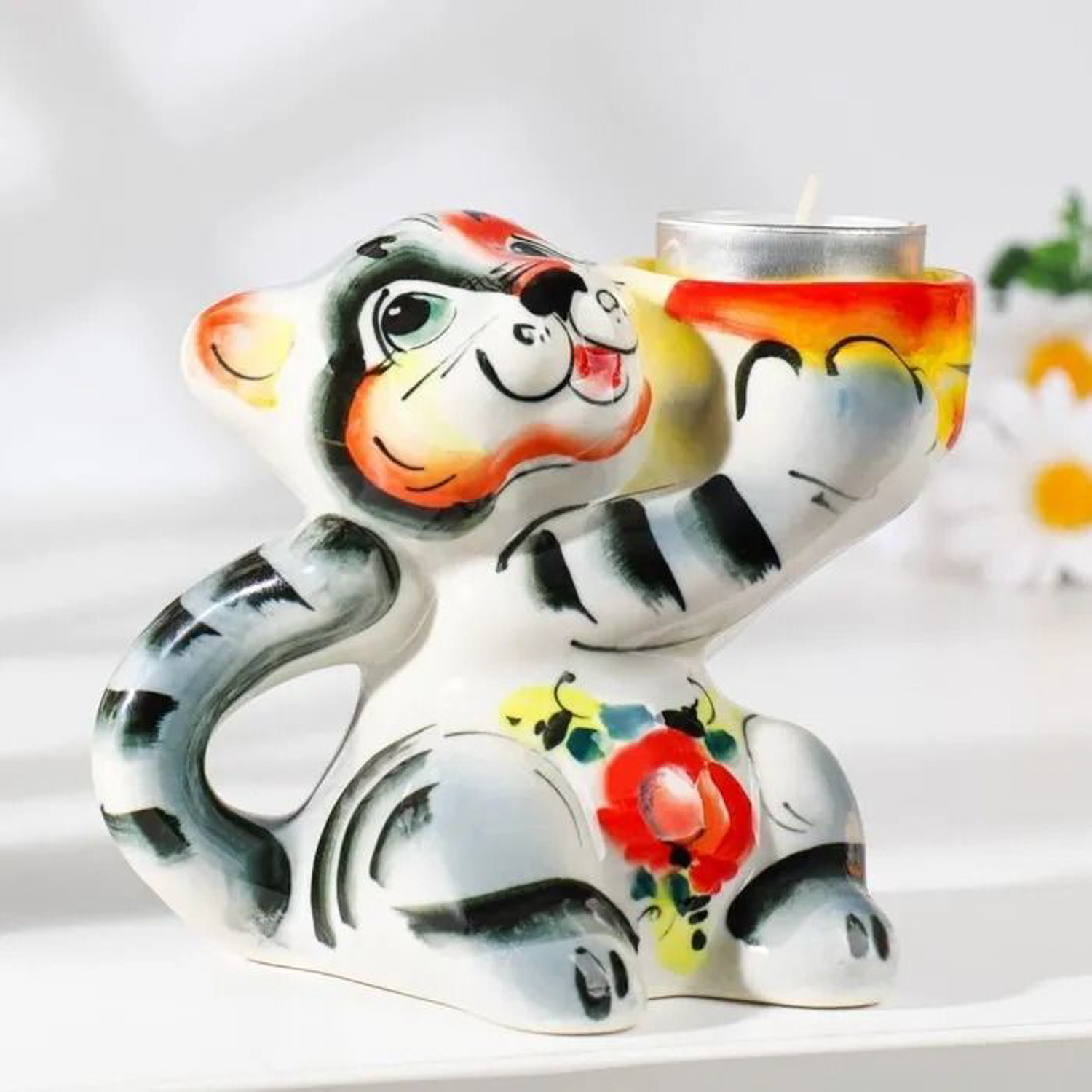 Подсвечник "Кот", цвет 7778762
