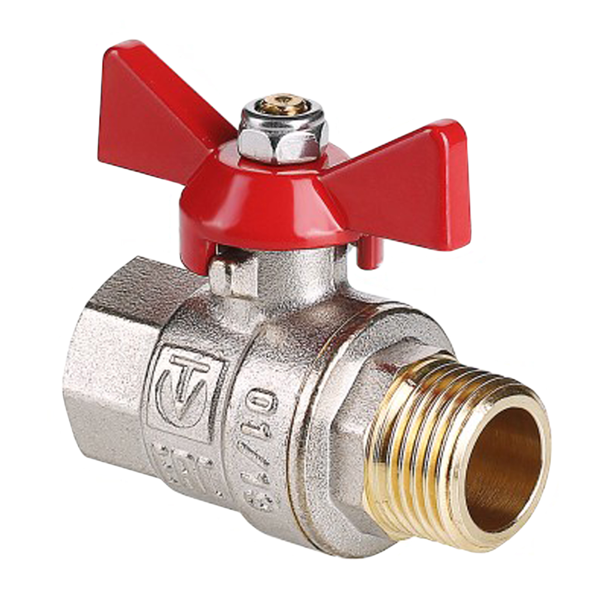 Кран шаровый 12 (Ø15) МП бабочка VALTEC (BASE) 218