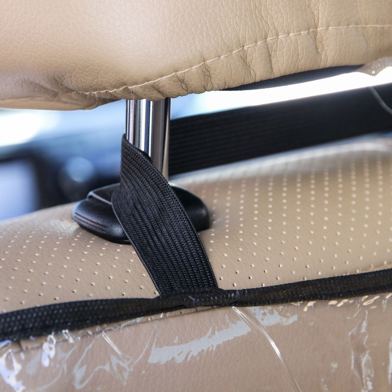 яяяЗащитная накидка на спинку сидения автомобиля, 60х40, ПВХ, 2 кармана 4940725 яяяЗащитная накидка на спинку сидения автомобиля, 60х40, ПВХ, 2 кармана 4940725