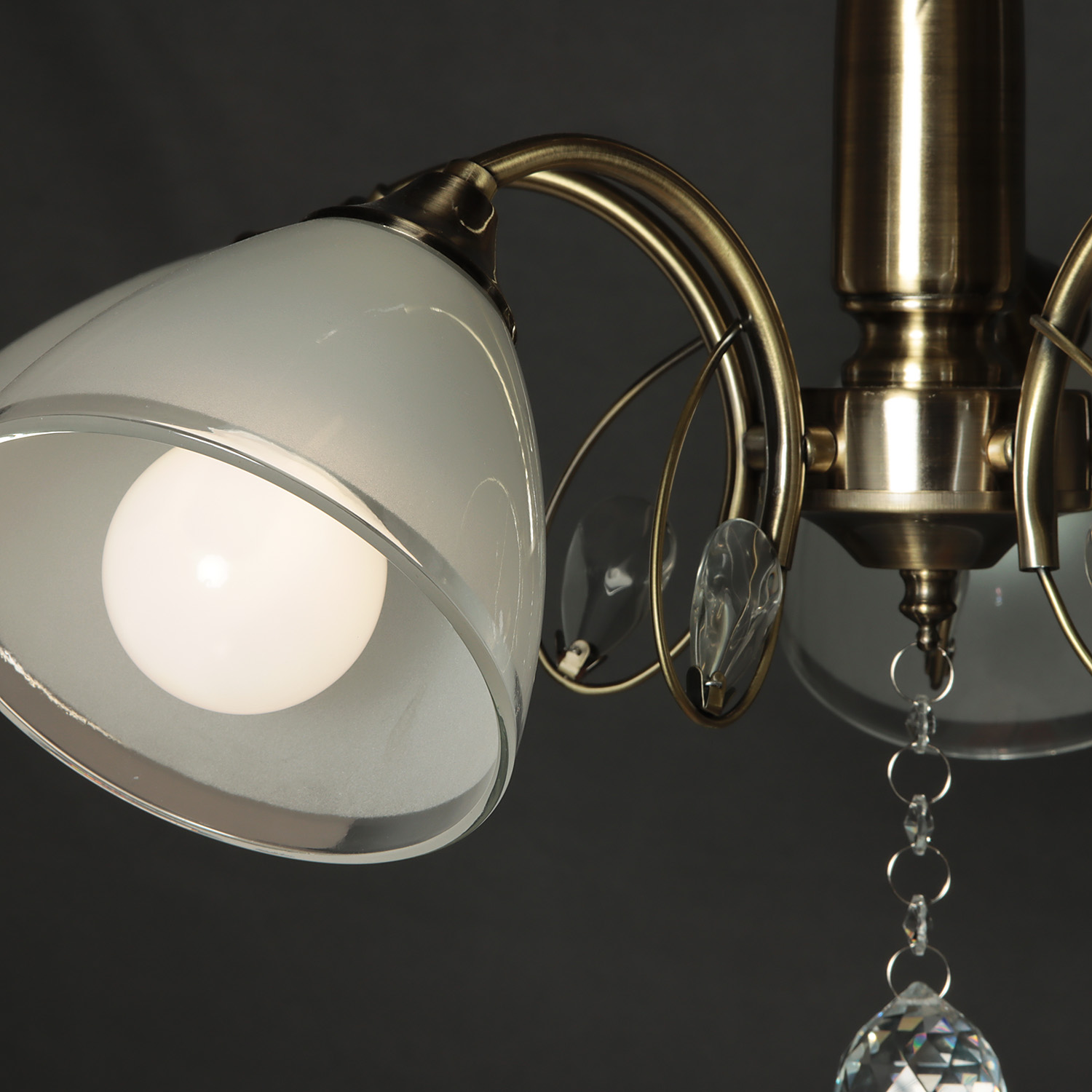 Люстра De City Ариадна, Е27, 5 ламп, 60 Вт, цвет латунь