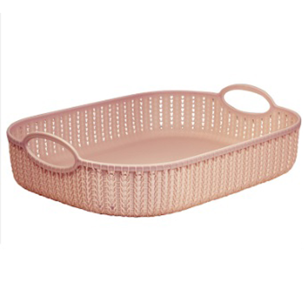 Корзина для хранения пластм. "Вязание" "лоток" 310х240х80мм Чайная роза М1195 ("М-Пластика") *1/18