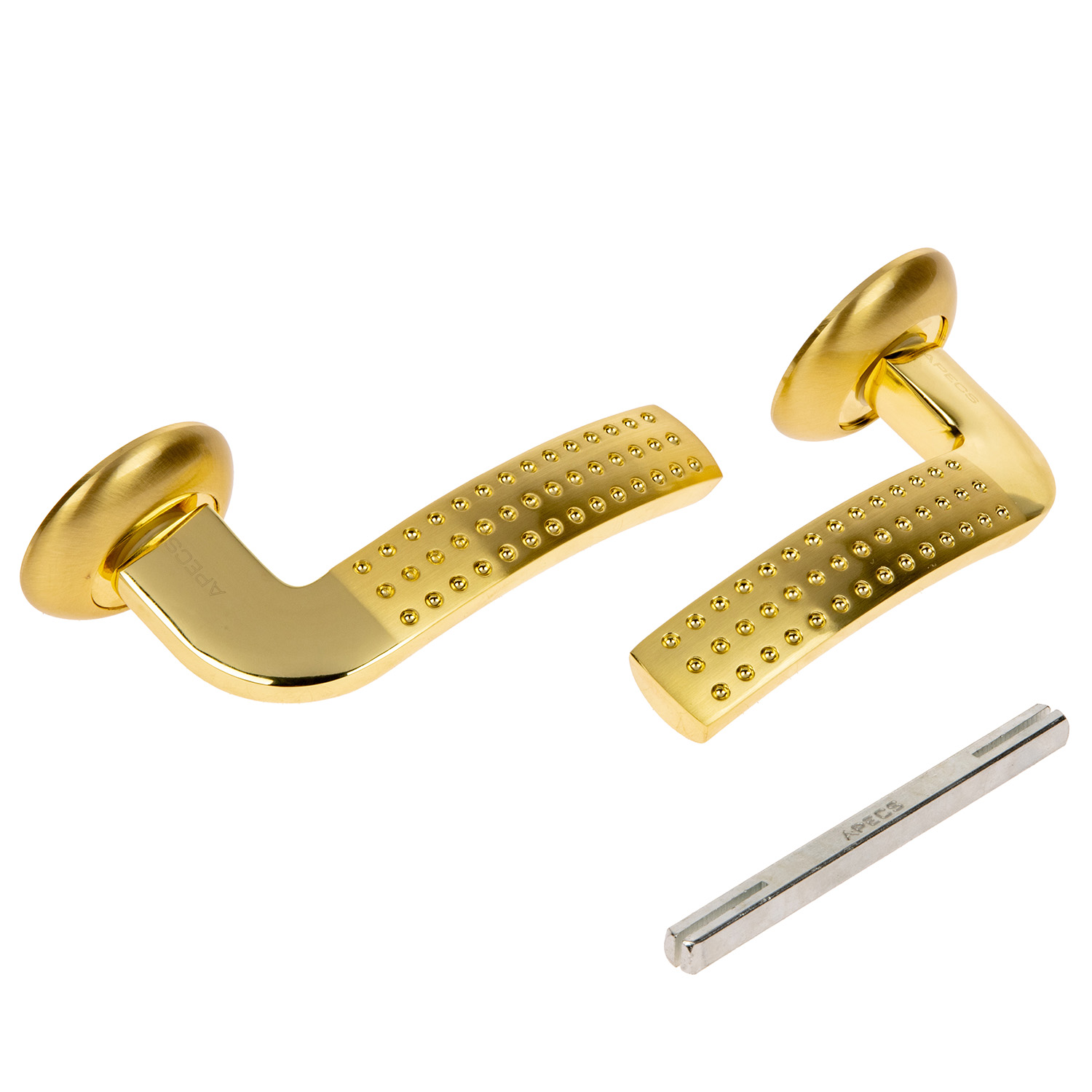 Ручка раздельная ЗОЛОТО матовое/золото H-0826-A-GM/G "Seoul" Megapolis Апекс *1/12