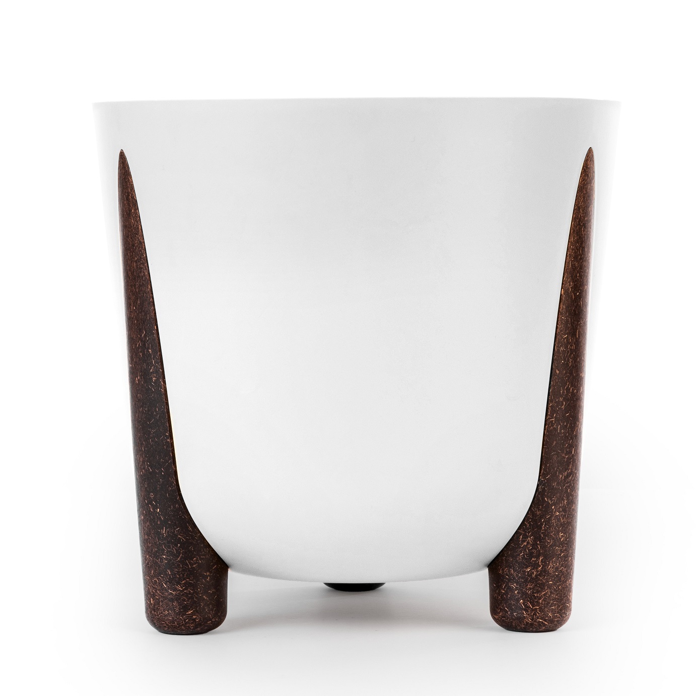 Кашпо пластм. "Жардин" 21л d верха 350мм h330мм с съем дрен.решеткой Белый М9127 *1/2