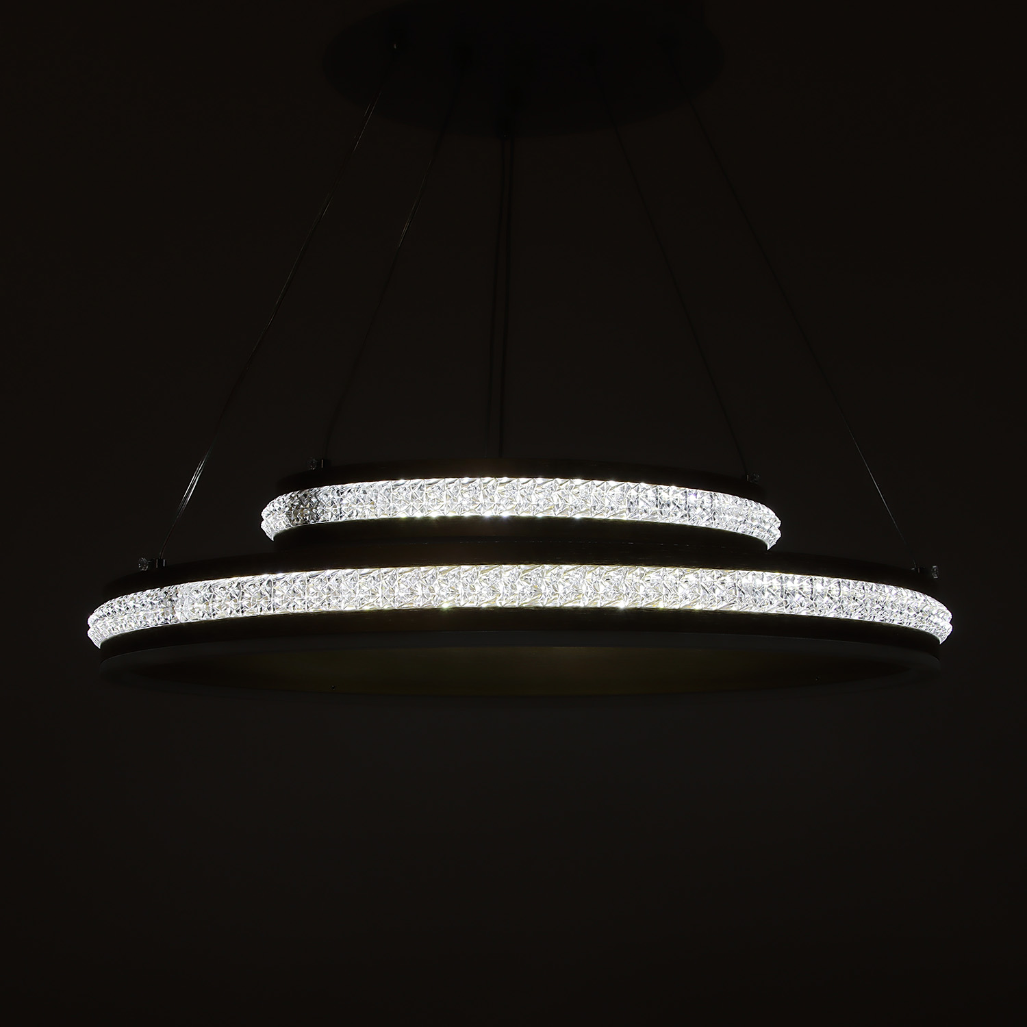 Люстра YH556/2 WT+ GD LED 3000К-6500К (h=700, d=500) пульт  VERNER LIGHTING *1