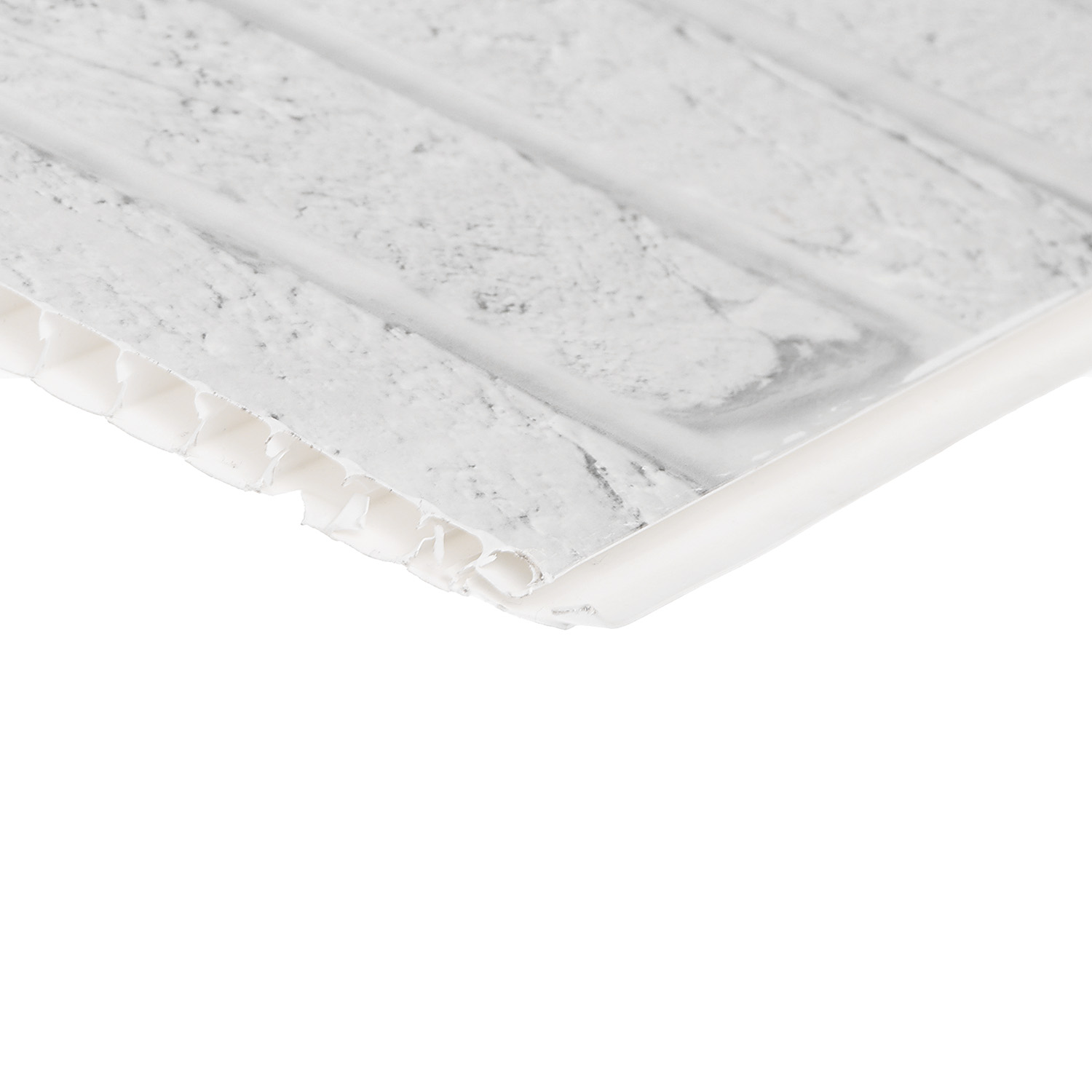 Панель ПВХ 2600х250 мм Центурион, кирпич белый, 0.65 м²