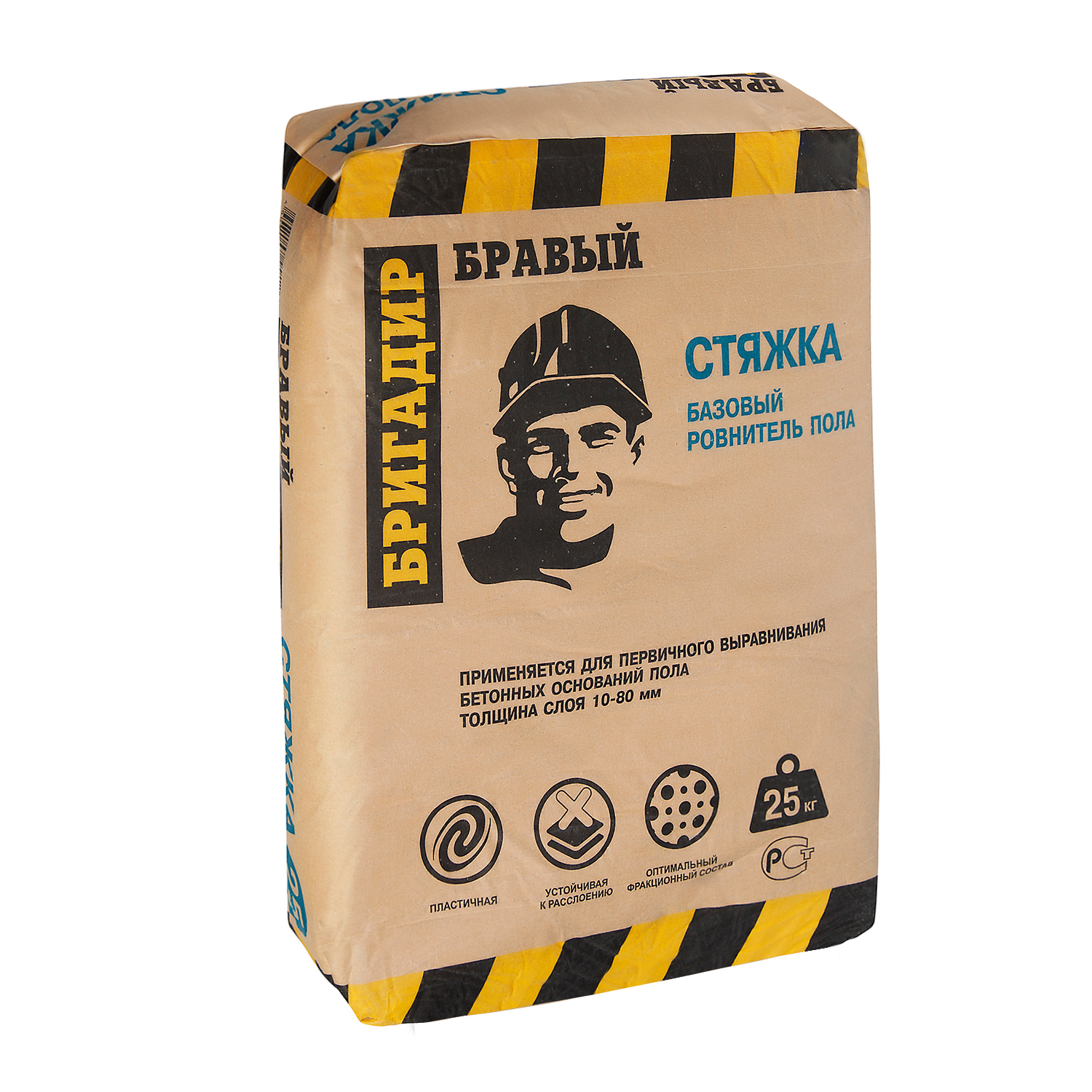 Стяжка для пола Бравый бригадир М200, 25 кг Стяжка для пола Бравый бригадир М200, 25 кг