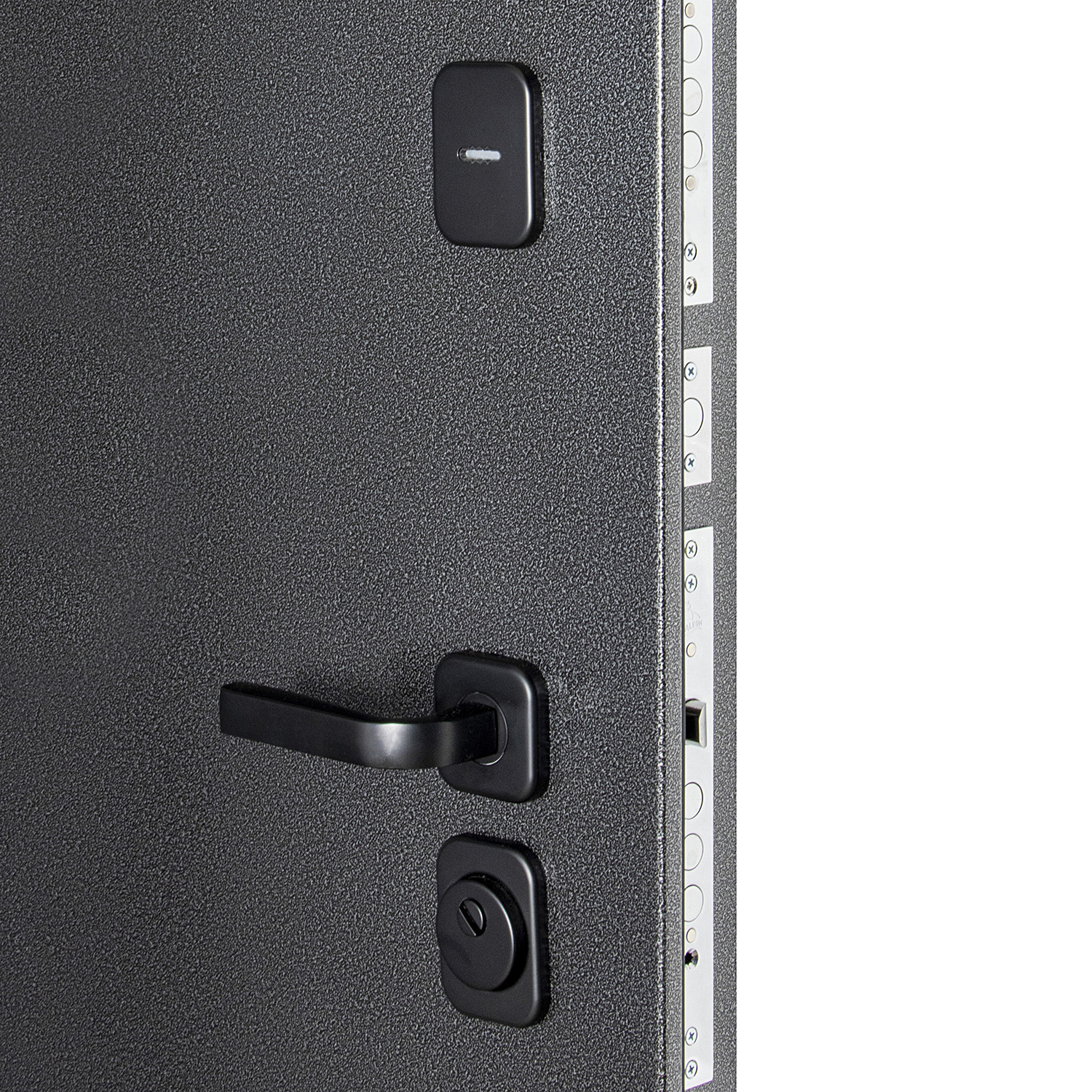 Дверь входная 2050х860х90 мм Дверной континент Брест, левая, серебристый антик/белый