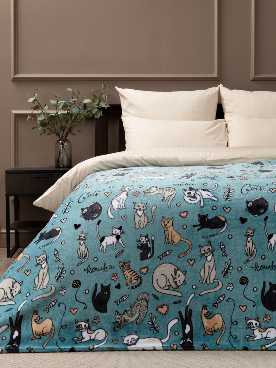 Плед 150*200см фланель Коты2 TF FN F132 b1520 Absolute *1 Плед 150*200см фланель Коты2 TF FN F132 b1520 Absolute *1