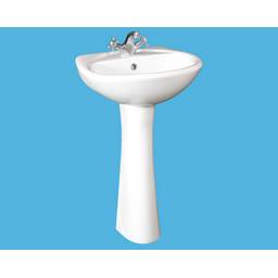 Умывальник СОНАТА белый с 1 отверстием (54см) (г.Воротынск) *1