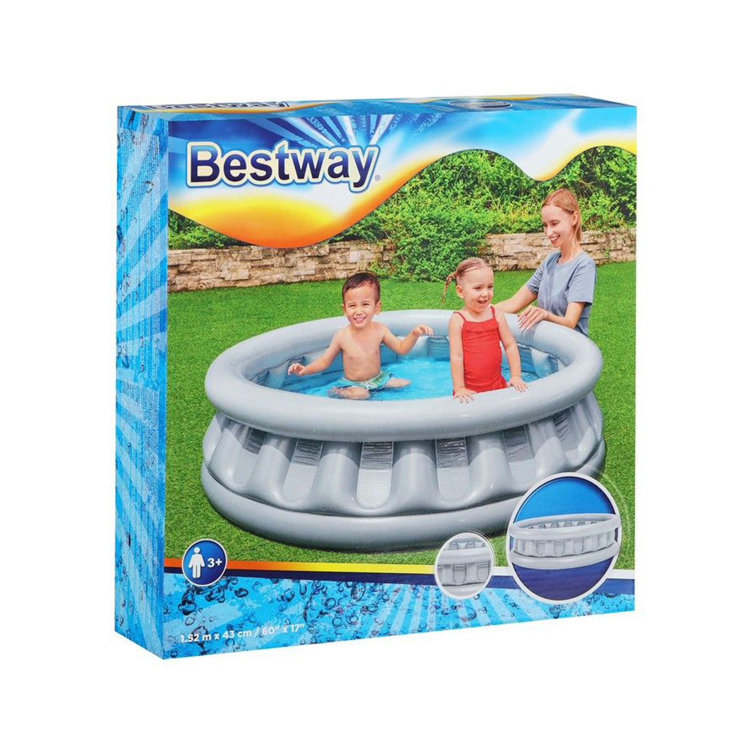 Бассейн надувной детский BESTWAY Космический корабль, 152х152x43 см, 512 л Бассейн надувной детский BESTWAY Космический корабль, 152х152x43 см, 512 л