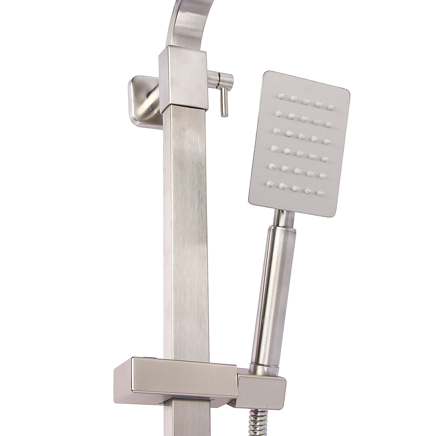 Смеситель д/ванны со стойкой для душа + ручной душ Potato P35304S нерж.сталь *1/4