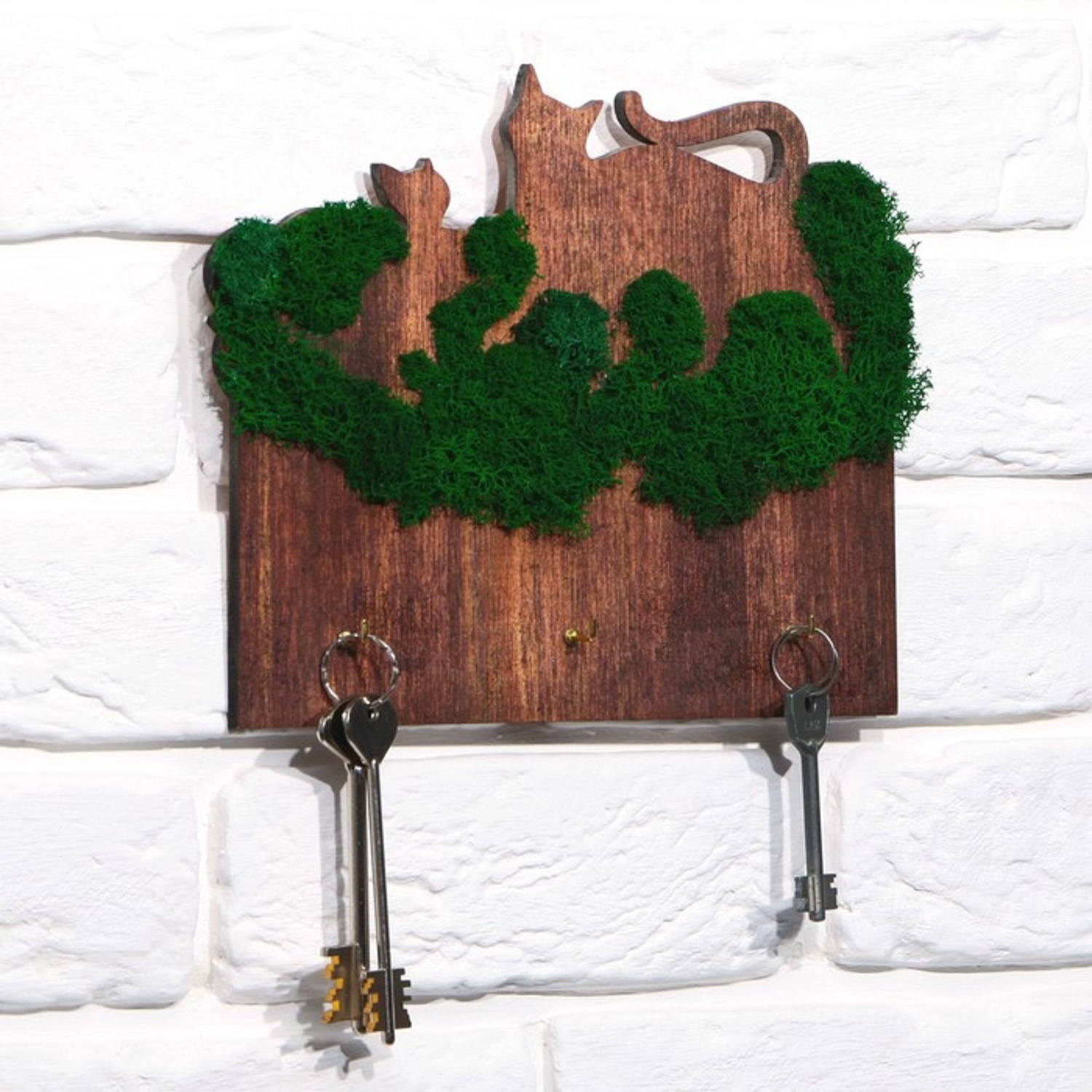 Ключница со мхом "Кошечка" 22,4*17,6 см 9271568