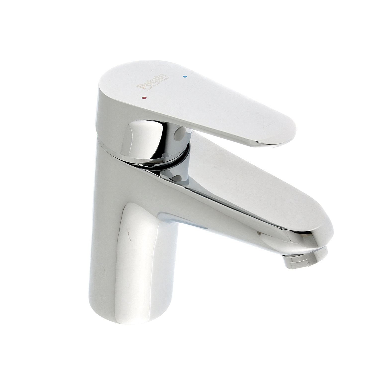 Смеситель для умывальника Potato P1009, короткий излив, рычажный