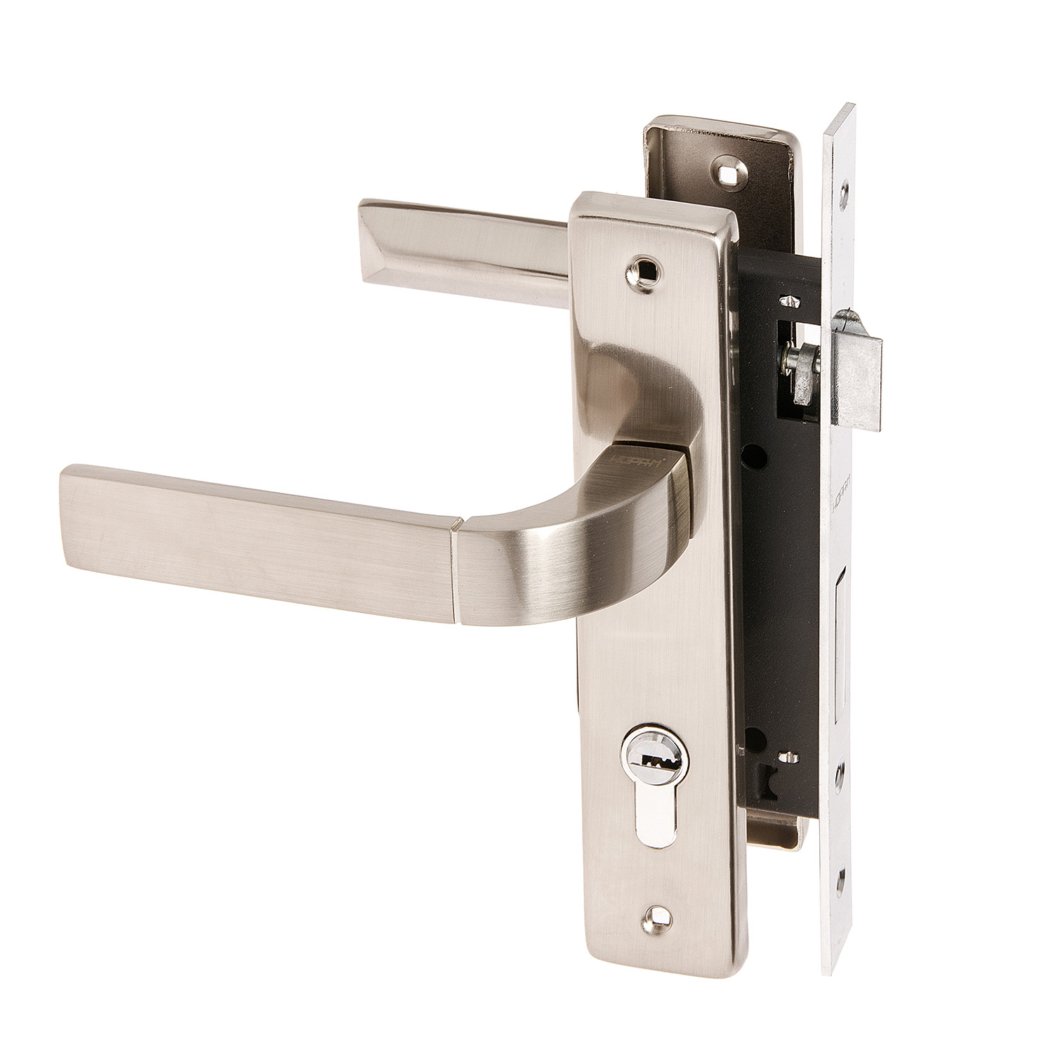 Замок врезной 70мм никель матовый N107 Нора-М *1/20