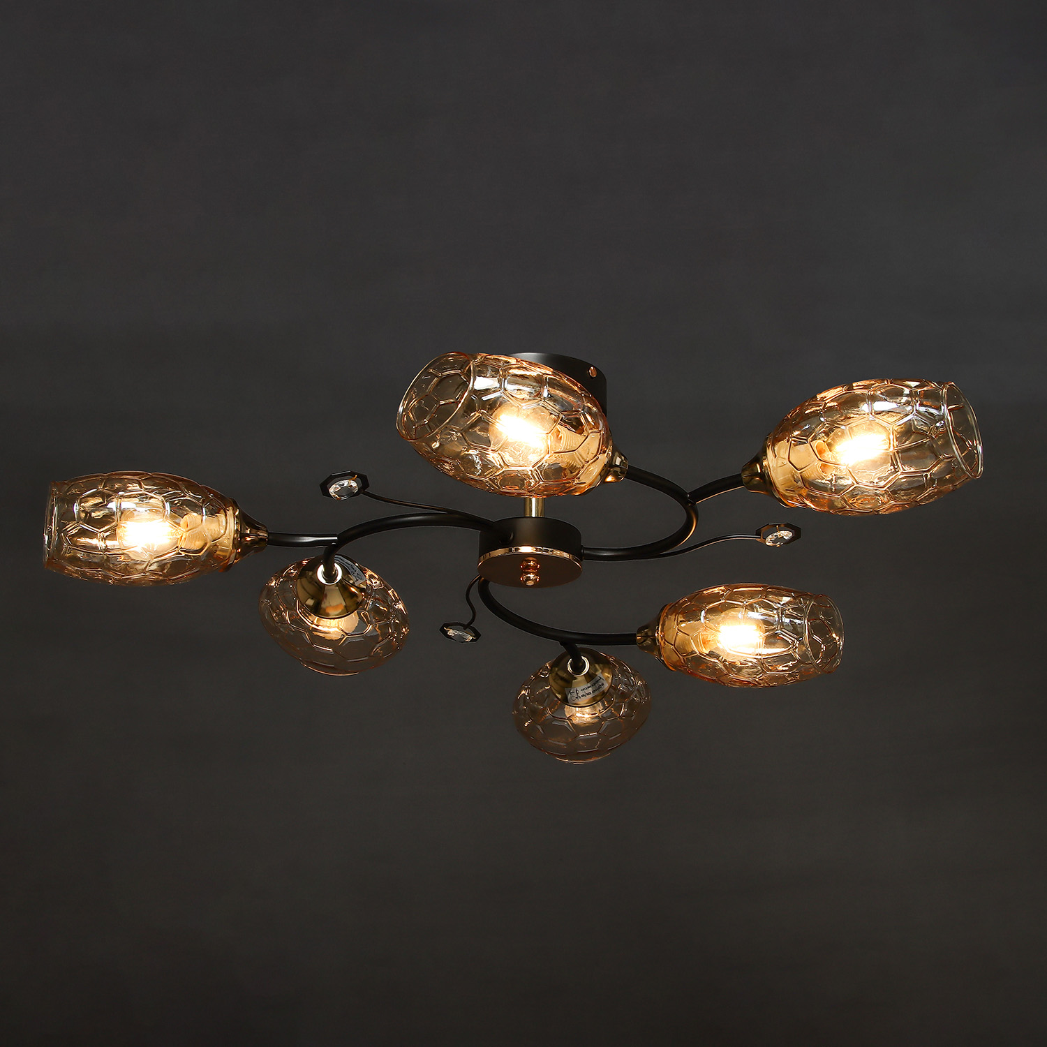 Люстра 01364-0.3-06 BK+FGD Е14 S=36м2  *1