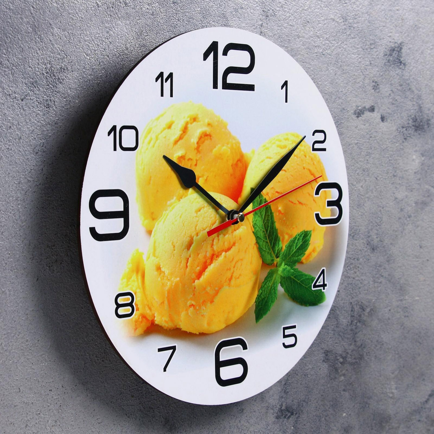 Часы настенные, серия: Кухня, "Мороженое с мятой", 24 см 3571426