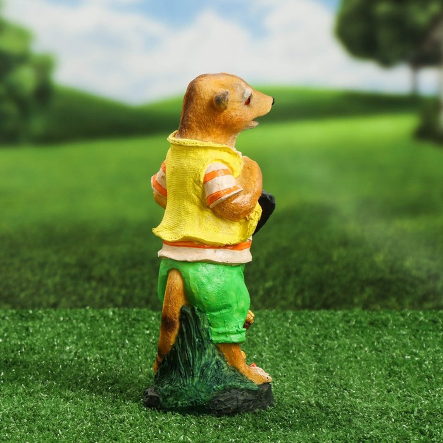 Садовая фигура "Суслик с топором" 26х10х10см 7560289