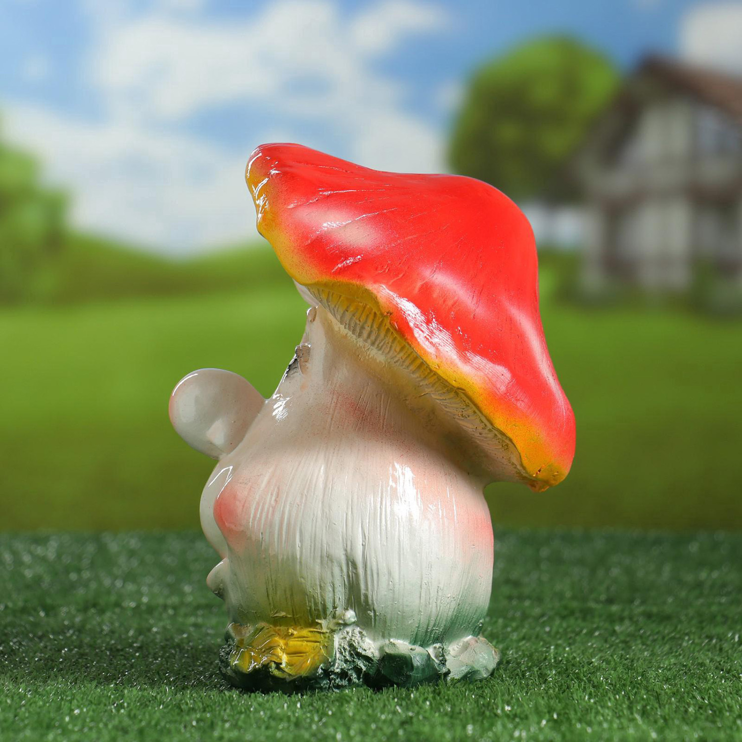 Садовая фигура "Гриб с лицом" 23см   4237585