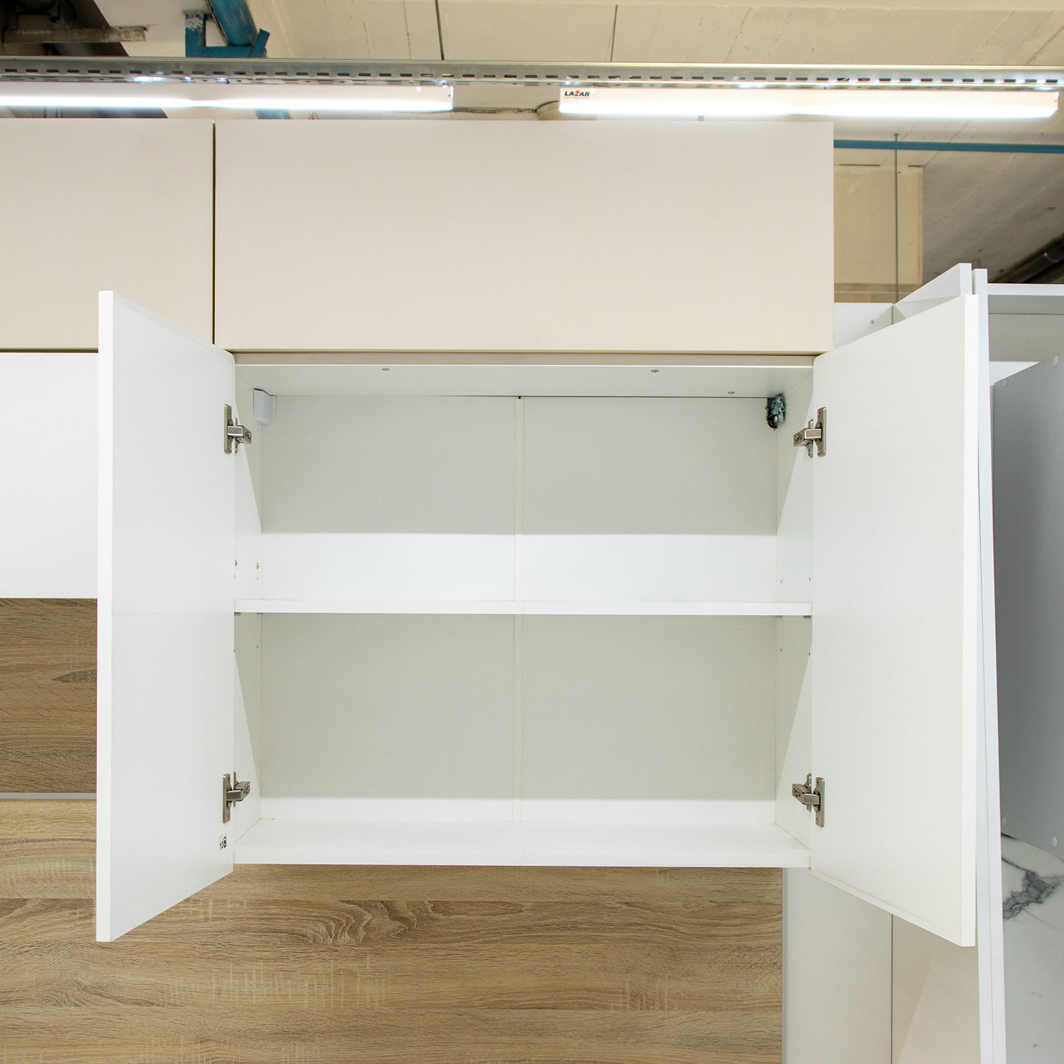 Шкаф навесной 800х676х290 мм BROZEX-WOOD Melissa, с двумя дверцами, белый