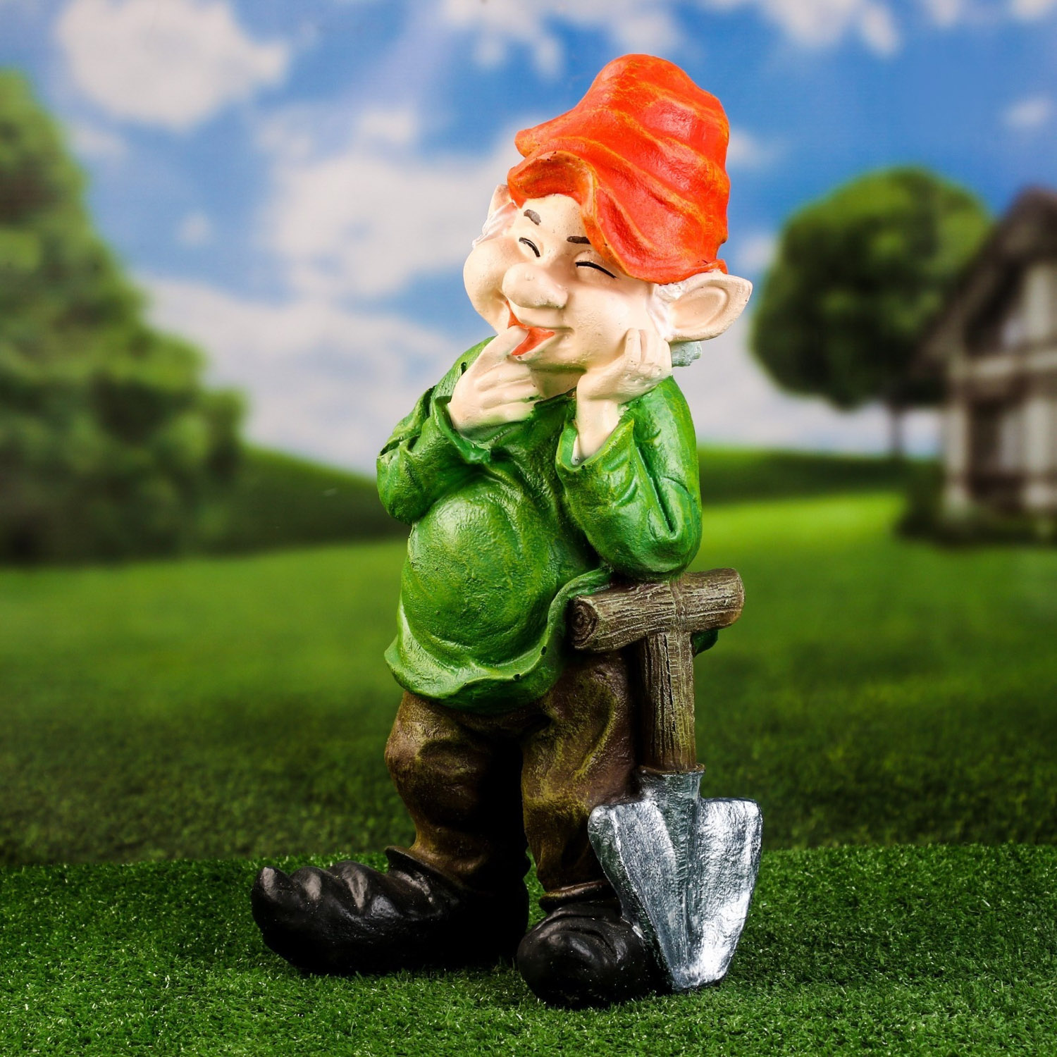 Садовая фигура "Эльф с лопатой" 45см 9567039