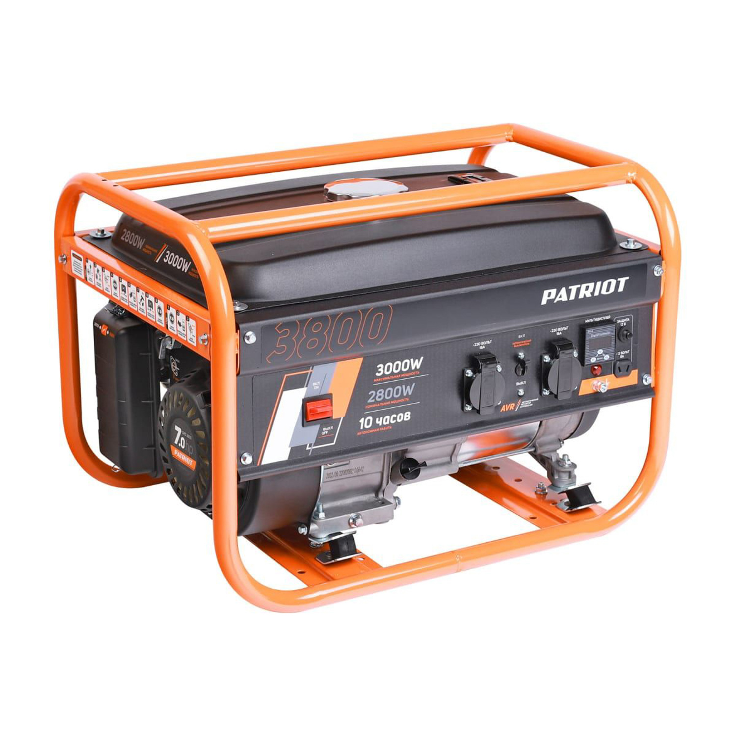 Генератор бензиновый PATRIOT GRS 3800, 3 кВт, 4-х тактный, бак 15 л, ручной стартер