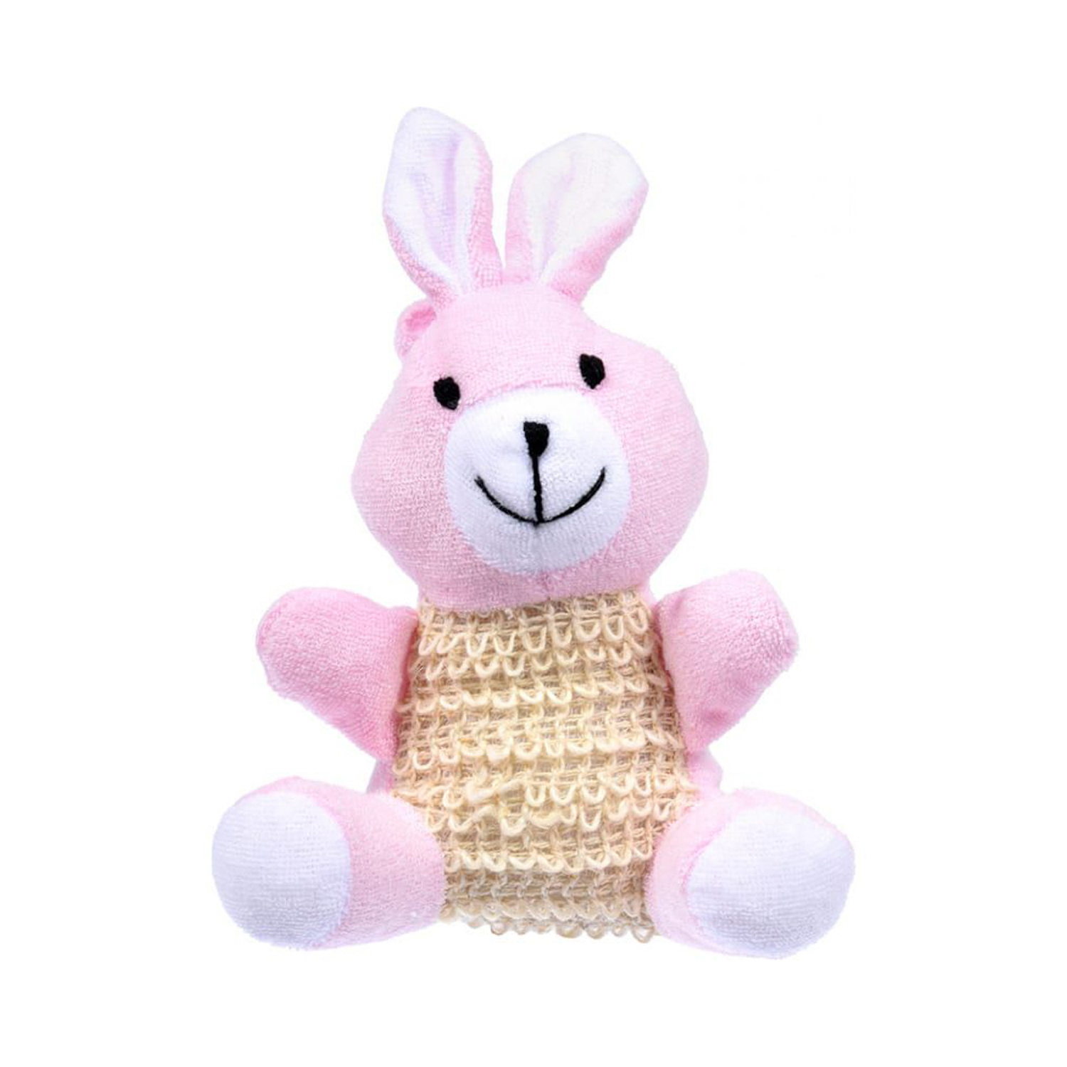 Мочалка из сизаля с хлопком (собачка, мишка, зайка), 10х7х14 см "Банные штучки" /30