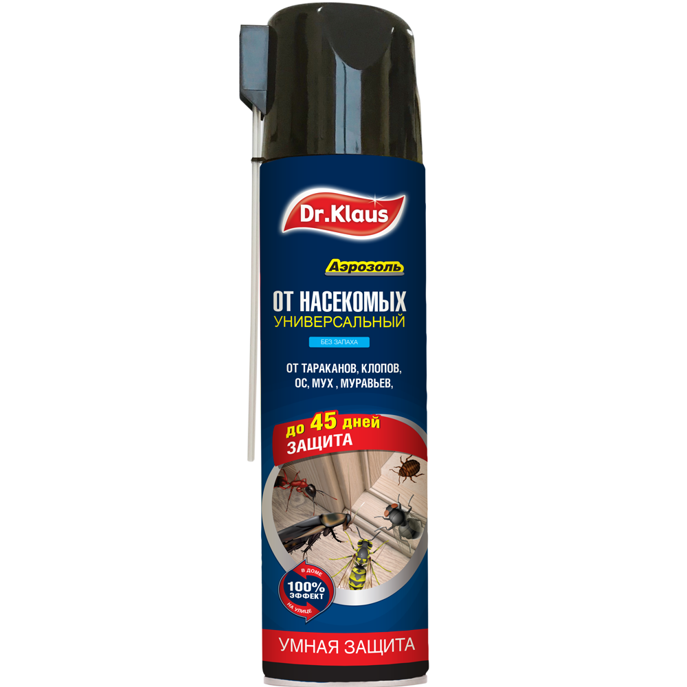 Аэрозоль универсальный от тараканов, муравьев, мух, ос и др. насекомых Доктор Клаус 600 мл *12 Аэрозоль универсальный от тараканов, муравьев, мух, ос и др. насекомых Доктор Клаус 600 мл *12