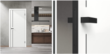 Комплект двери межкомнотной Аризона Белый жемчуг 800мм (дверь+погонаж+замок+ручка+петли)*1