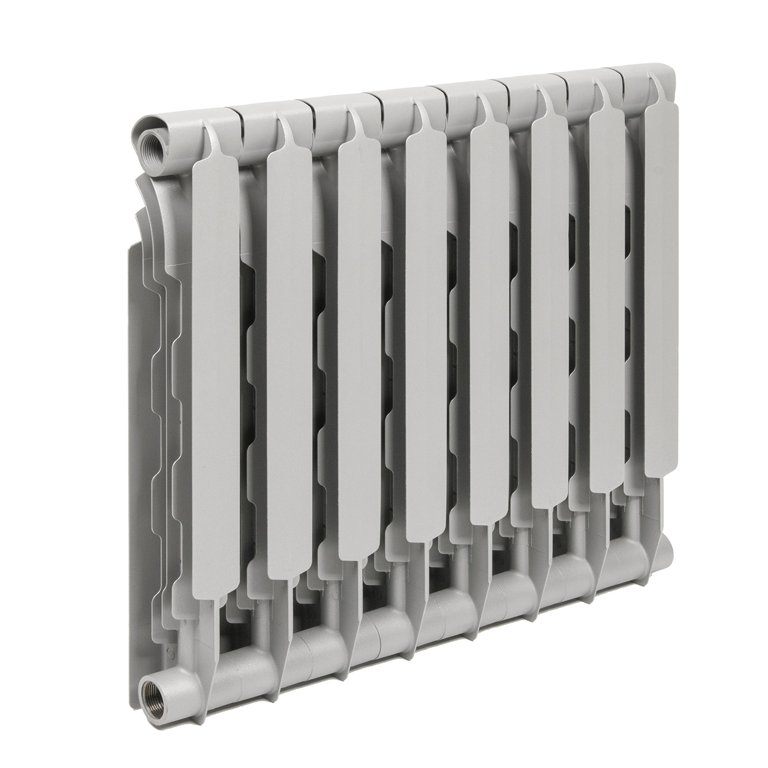 Радиатор биметаллический 8 секций Royal Thermo Revolution, 500 мм, серый Радиатор биметаллический 8 секций Royal Thermo Revolution, 500 мм, серый