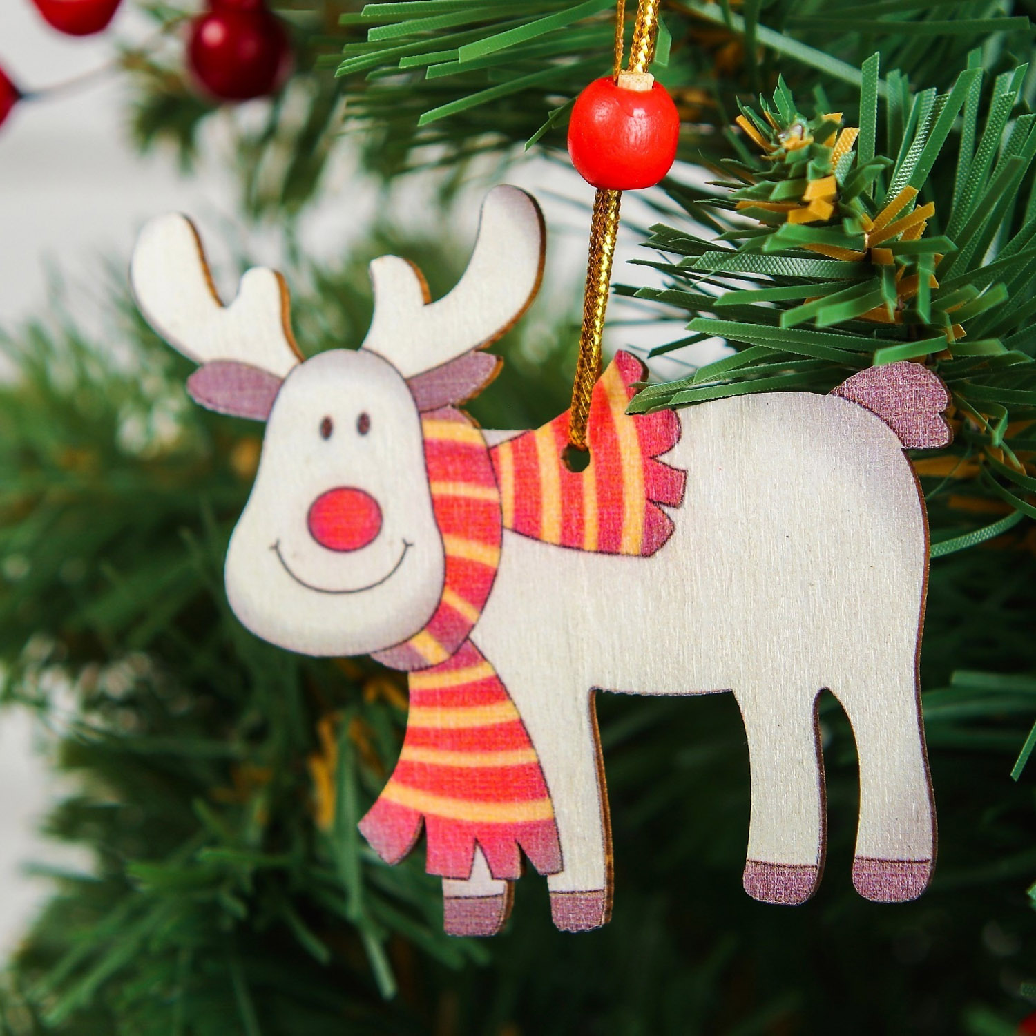 Подвеска новогодняя "Счастливый олень", МИКС    3567077