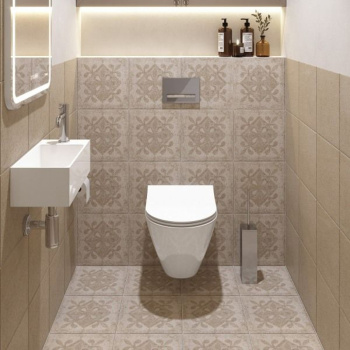 Керамогранит 1.06 м² Cersanit Fredo, 298x298x8.5 мм, бежевый, пэчворк