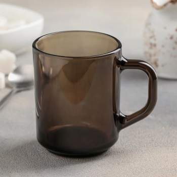 Кружка стекло 250мл "Marli Eclipse" Прозрачно-коричневый H9184 "Luminarc" *6/36