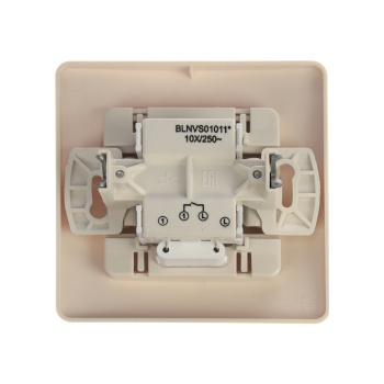 Выключатель "BLANCA" СП 1кл. бежевый с подсветкой 10А 250В  BLNVS010117  *1/10/20