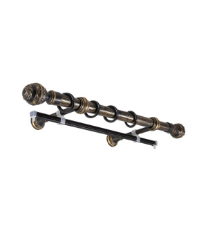 Карниз круглый d28мм Черненое серебро/патина + U-шина 1,6 Валанс Легранд *5