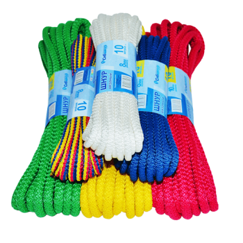Шнур полипропиленовый d 2мм дл.20м Цветной вязаный арт.30020 ("Сибшнур") *1/100