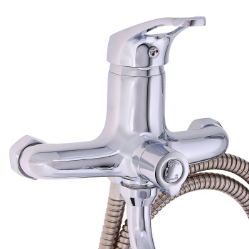 Смеситель для ванны Центр Сантехники, длинный излив, однорычажный, с лейкой