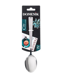 Ложка столовая нерж. "City" КОМПЛЕКТ 2ШТ на подвеске DMC091 "Domenik" *1/12/72