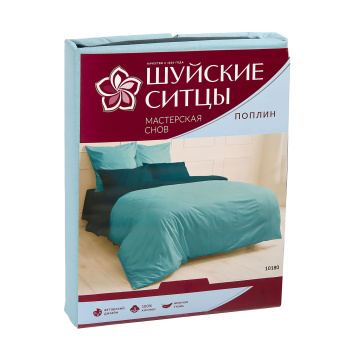 Постельное белье 1,5сп поплин Мастерская снов 10180 небесный, наволочки 70*70см - 2шт *1/9