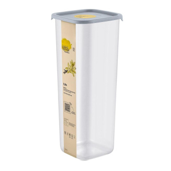 Банка для продуктов пластм. "Vanilla" 1,9л 105x105x265мм Трюфель SE168610025 "Sugar&Spice" *1/8