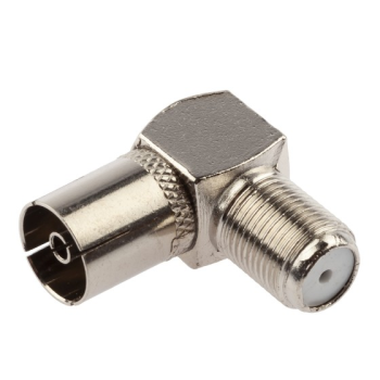 Переходник TV гнездо F - гнездо TV угловой ЭРА SIMPLE Б0048295  *10/50