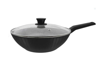 Сковорода алюм.а/приг.  Jarko Terra д/ИНДУКЦ.плит d28см ВОК Стекл. кр. JTr-128-31 *1/4