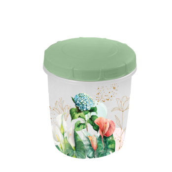 яяяБанка для продуктов пластм. с закруч.крышкой "Гармония" 1,0л арт.57826 ("Полимербыт") *1/30