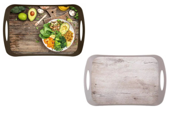 Поднос пластм. 412х270х50мм с Декором арт.431282814(431282834/431282816) ("Бытпласт") *1/14