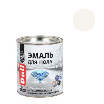 Эмаль алкидно-уретановая для пола бежевая 2 л ДАЛИ (RAL7032) *1/3/192