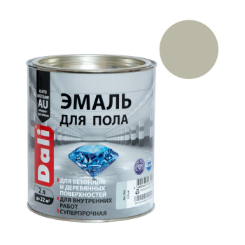 Эмаль алкидно-уретановая для пола бежевая 2 л ДАЛИ (RAL7032) *1/3/192