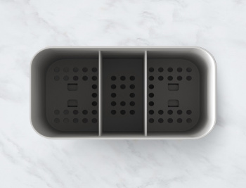 Сушилка для столов.приборов настольная пластм. 3-и секции 157х87х111мм "Смарт" Сер. С425ПСЕР*1/12