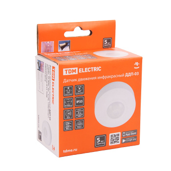 Датчик движения потолочн. ДДП-03 1200Вт IP33 TDM SQ0324-0018 *1/50
